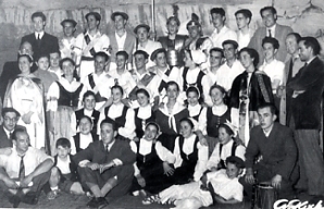 Representación de Dantzari de dantzarinea en 1954